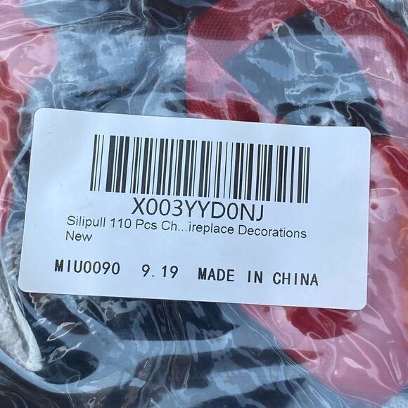 110 Pcs Christmas/Holiday Stocking Buffalo Plaid Black/White/Red Decor Party NWT - Picture 8 of 8